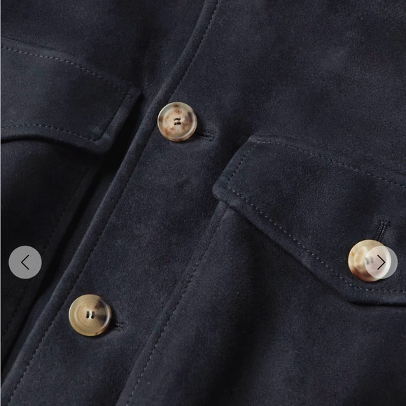 BRUNELLO Cucinelli Suede Bomber Jacket in Navy size S - Picture 6 of 11